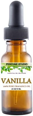 Vanilla Perfume Oil - 15ml Amber Glass Dropper Bottle - Premium Grade Concentrated Vanilla Fragrance Oil Used for Burners, Diffuser, Soap Making, Candle Making, Car Freshener, and Perfume Making.