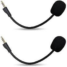 UNCLE LIGHT 2 Pack Replacement Game Mic for Logitech G PRO X & G Pro Gaming Headset on PS4 PS5 Xbox One PC, 3.5mm Detachable Boom Microphone