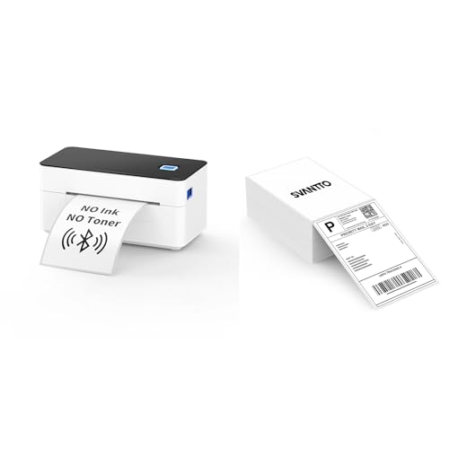 SVANTTO Bluetooth Thermal Shipping Label Printer  4x6 Thermal Labels 500pcs