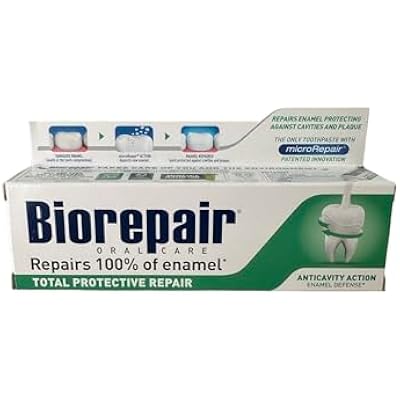 Biorepair: Total Protective Repair Toothpaste with microRepair, New Formula - 2.5 Fluid Ounce 75ml Tubes Pack of 2 [ Italian Import ]