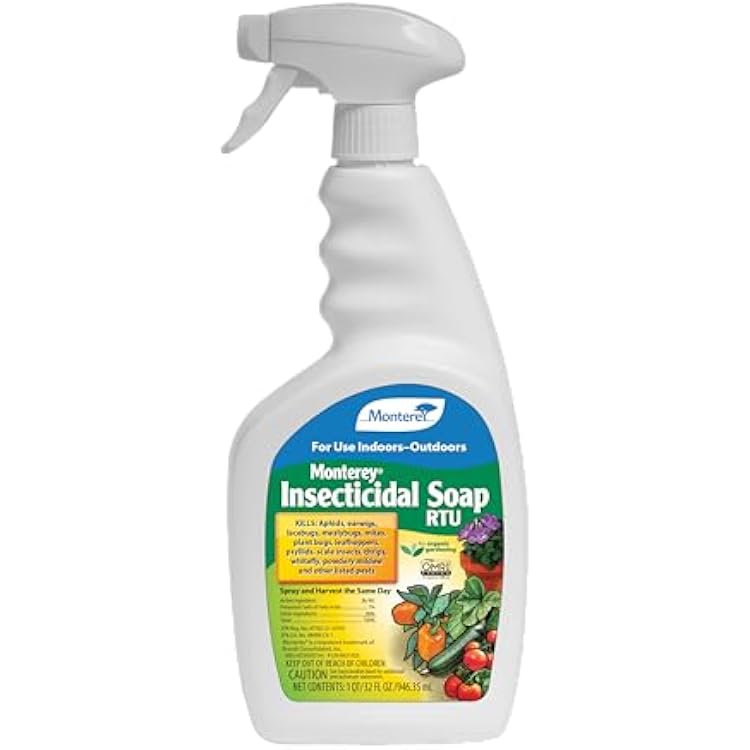 Monterey Insecticidal Soap - RTU - Ready to Use - 1 Quart - for Organic Gardening