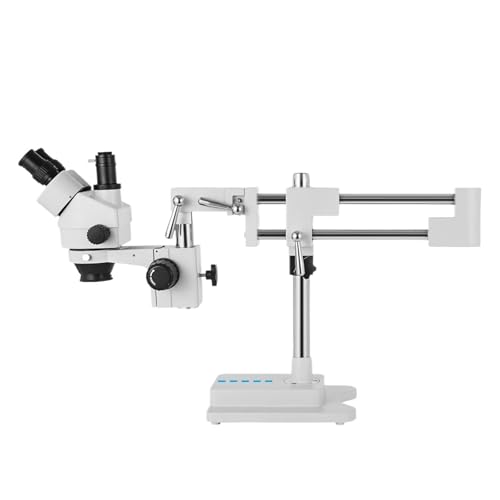 3.5X-90X Trinocular Stereo Digital Microscope 360Support Camera Connection Lab Optical InstrumentsAdjustable dual arm
