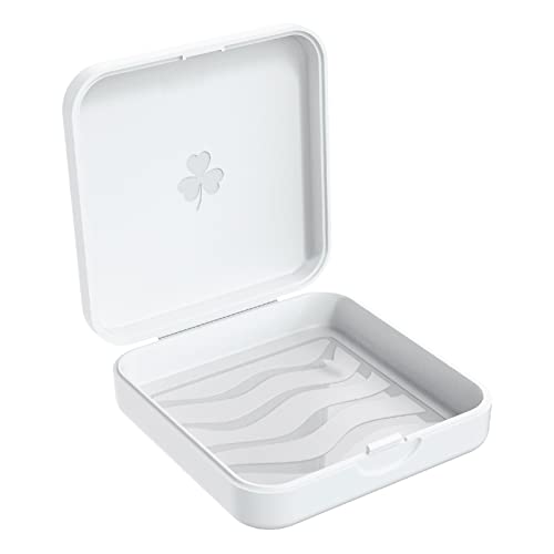 ARGOMAX Aligner Case with Airflow Vents, Slim Portable Retainer Case for Clear Braces, Orthodontic Storage Box for Night Protectors, Travel Dental Carrying Container - White