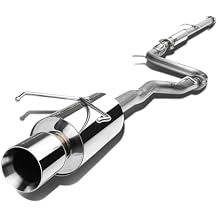 Stainless Steel Cat Back Exhaust System Muffler with 4" Rolled Tip Only Compatible with 1994-1997 Honda Accord l4 Engine