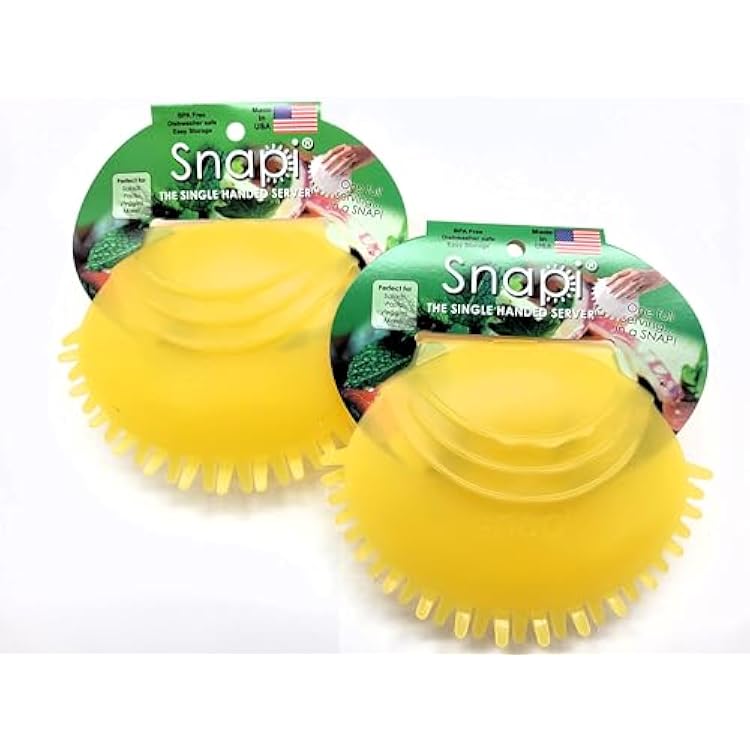 Snapi The Single Handed Salad Server, Mango, Rubber, Pack of 2, SNAPI2PKMAN