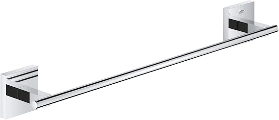 GROHE Start Cube QuickFix Long Towel Holder, 450 mm, Shower, Bathroom Accessories, Chrome, 40987000