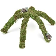 USMOLA 12 Inch Hermit Crab Climbing Toys for Tank, Fake Moss Hermit Crab Habitat Tank Accessories, Pet Snail Climbing Toys, Ideal Snail Terrarium Accessories (Natural Green, 12 Inch)