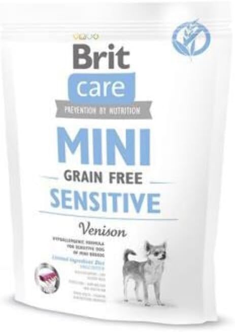 Brit Care Sensitive, Minik Irk - Hassas Köpekler İçin, Tahılsız, Hipoalerjenik Geyik Etli Kuru Mama, 2 kg