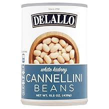 DeLallo Cannellini Beans, White Kidney Beans, 15.5oz Can, 12-Pack