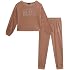 bebe Girls Jogger Set - 2 Piece Bling Velour Crewneck Long Sleeve Shirt and Jogger Pants - Girls Athletic Clothing Set (7-12)