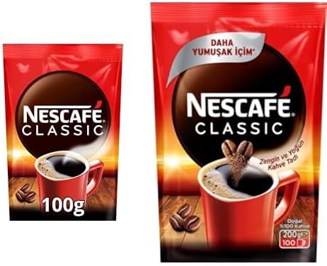 Nescafé Classic Soluble Coffee Ekopaket, 100 g and Nescafé Classic Soluble Coffee Ekopaket, 200 g
