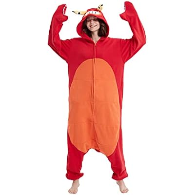 DarkCom Fiddler Crab Onesie Halloween Costume One Piece Unisex Adult Pajamas Women Men Sleepwear Christmas Pajamas