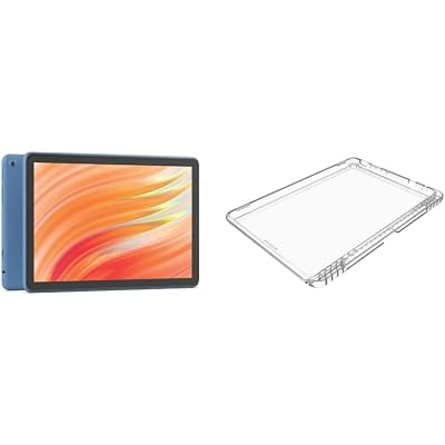 Tablet Bundle: Includes Amazon Fire HD 10 tablet, 10.1" (2023 Release) | 64 GB | Ocean & Made for Amazon Clear Case