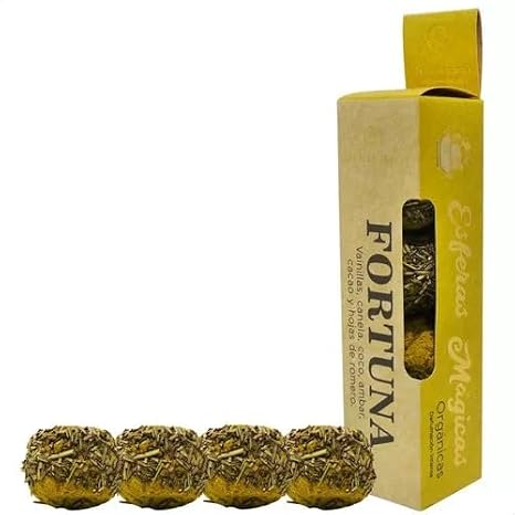 Premium Organic Magic Spheres Incense. Deep Smudging. Hand Made. Breath Nature. Feel Better Gift. 4 Count. (Vanillas, Cinnamon, Coconut, Amber, Cocoa, Rosemary/Fortune)