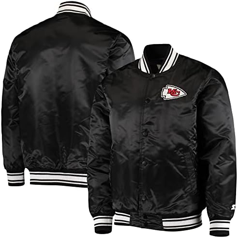 STARTER Men's NFL Locker Room Satin Varsity Full-Snap Jacket