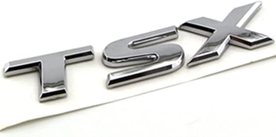 Chrome Letters TSX Badge Emblem Logo Decal Replace Fit for Acura TSX Rear Trunk