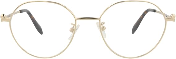 Alexander McQueen Round-Frame Metal Optical Frames