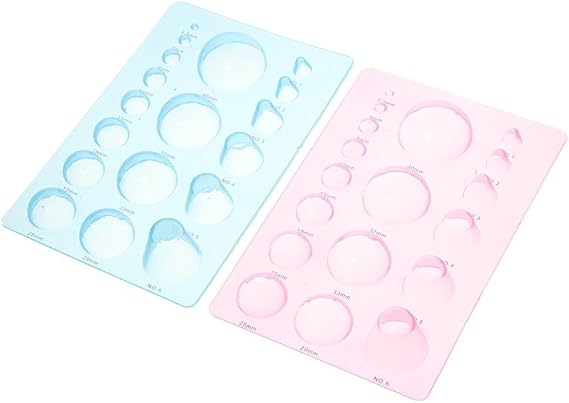 Uniquer 2Pcs 3-Row Paper Quilling Tool,3D Domes Half Ball Mould,Plastic Concave-Convex Spherical Styler for DIY Paper Craft Tool