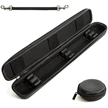 Conductor Baton Case - Black Holder with Carrying Strap - Adjustable Inserts - Complete with Small Accessory Storage Case