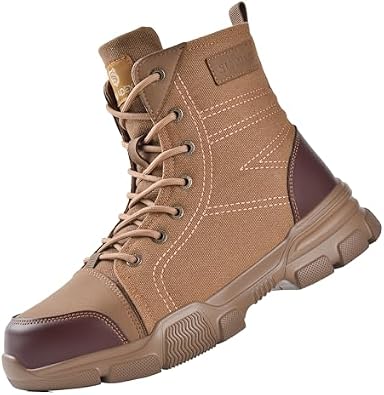 SUADEX Steel Toe Boots for Men Women Indestructible Non Slip Comfortable Work Boot Safety Construction Shoes