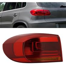 For 2012 2013 2014 2015 2016 2017 Volkswagen VW Tiguan Tail Light Assembly - Halogen Rear Outer Tail Lamp, Left Driver Side, w/o Bulbs, OEM 5N0945095R, VW2804110