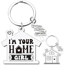 Realtor Agent Gifts for Women Keychain - Funny Thank You Closing Gift Real Estate Agent House Keychains for Coworkers
