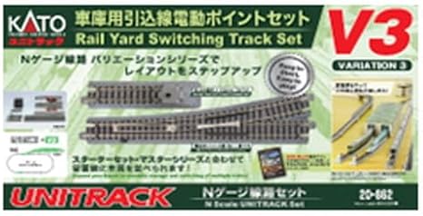 KATO N Gauge V3 Garage Retractable Line Electric Point Set Railway Model Track Set 20-862