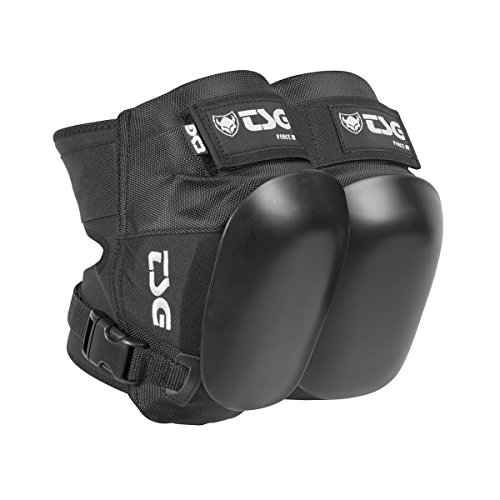 TSG Knee Pads Force III Kneepads - Skateboard, Hardshell, EVA Foam, Protective Gear, Crash Protection, Replaceable PE Cap, Tear Resistant Nylon, Certified, Open Back, Adults, Swiss Design