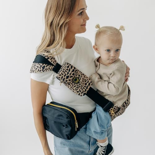 Tushbaby Liftoff in Cheetah with Mini Black Pack