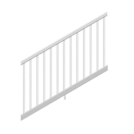Trex Select Composite T-Rail Stair Rail Kit with Square Balusters White (6 x 36)