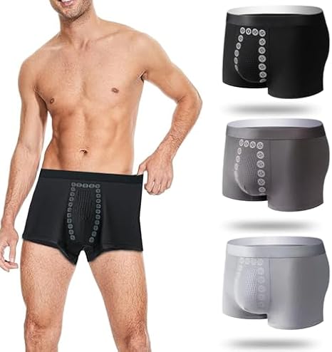 Magnetic Underwear Men 3/6 Packs, Men's Energetic Magnetic Underwear Boxer Briefs for All-Day Comfort Breathable