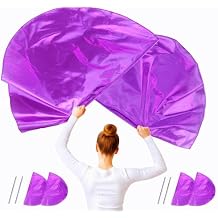Baisdan 4pcs 39"x27" Worship Flags for Beginner, Praise Dance Flag for Teenagers, Praise and Worship Flag for Dance Church, Praise Flags with Telescopic Poles, 4Pack, Purple