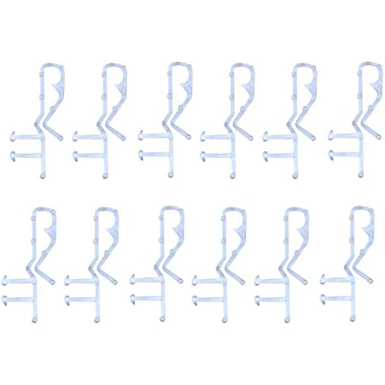 SIX PAIR Hidden Channel VALANCE CLIPS for 2 WOOD Mini BLINDS - Shorter Style