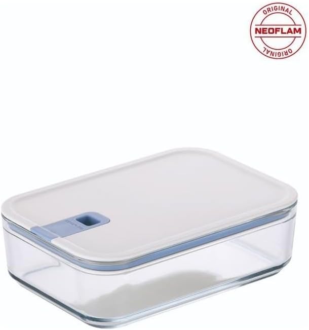 Neoflam Perfect Seal Dikdörtgen Cam Saklama Kabı, Bej, 2300 ml