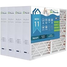 20X25X4 Furnace Filter | AirPurete AP-3M20254 | Actual Size: 19.50 x 24.50 x 3.75 | MERV 11 | Pack of 4