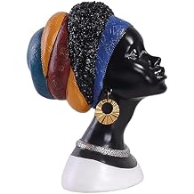 Craft Gifts Style African Style Sun Flower Black Girl Head Resin Home Living Room Desktop Decoration Home Decoration (G30036 African Women)