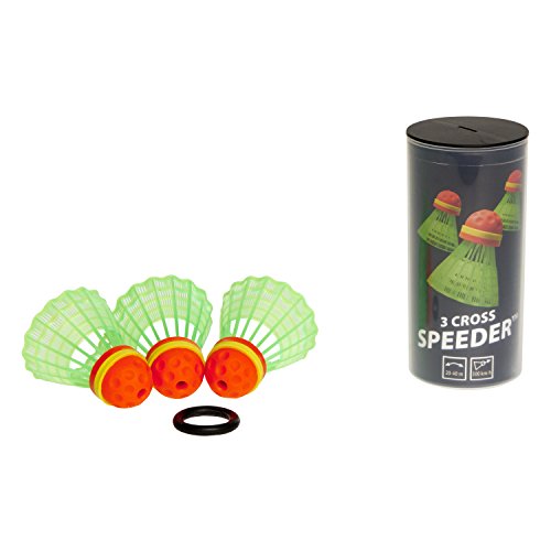 Speedminton Cross 3Pk Speeder TubeBirdies for Outdoor Games Speed BadmintonCrossminton