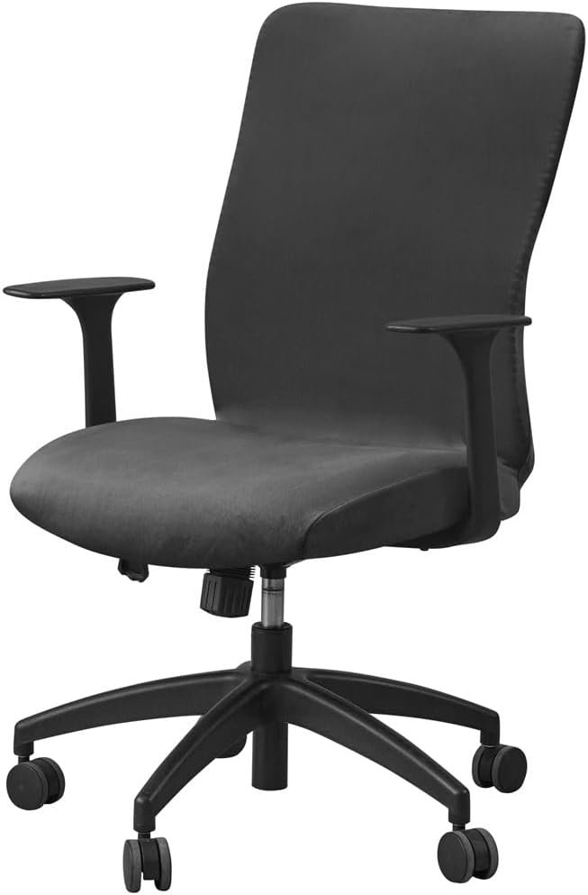 SZJIAHTM Stretch Velvet Home Office Chair Covers Computer Desk Office Chair Cover for High Back Universal Boss Chair Seat Protector
