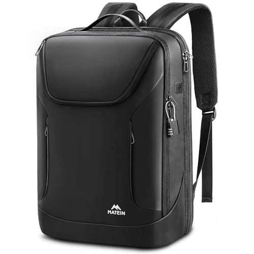 MATEIN Waterproof Laptop Backpack for Men Work, Anti Theft 17 Inch Business Backpack with Lock, Large TSA Tech Backpacks College Computer Back Pack Office Travel, Black