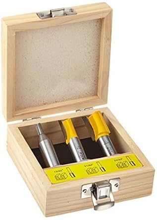 YONICO Router Bits Set Dado Straight Bit Undersize Plywood 3 Bit 1/2-Inch Shank 14323