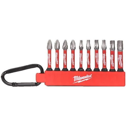 Milwaukee - Shockwave Impact Screwdriver Tip Carabiner Set 10 Pieces, Various Package