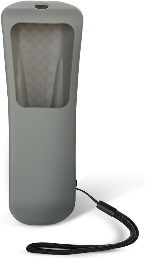 Flipper Silicone Remote Cover, Grey, Anti-Slip Sleeve for Seniors & Elderly