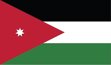 2-Pack Jordan Flag Decal Sticker | 5-Inches by 3-Inches | Premium Quality Vinyl | PD456