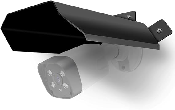 Universal Sun Rain Shade Camera Cover Shield, Protective Roof for Outdoor/Indoor Security Cameras, Metal Case for Dome/Bullet Cams