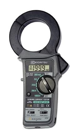 Kyoritsu 2413R True RMS Digital Clamp-Meter, 0.1mA to 1,000A AC Leakage and Load Current, Conductors to 68mm