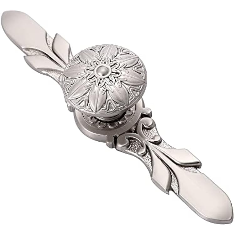 Round Nobs with Backplate - 5 Pack 1-14 Knob and 5-45 Plate, Modern Nickel Knobs for Kitchen Cabinets Pulls, Decorative Dresser Knobs, Bathroom Door Nobs, Bedroom Closets Pulls