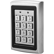 Sonew 125KHz Metal RFID Card Reader with Keypad and Backlight for Secure Access Control System(Silver)
