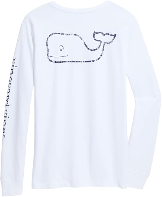 vineyard vines Men's Long Sleeve Vintage Whale Pocket T-Shirt