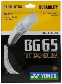 Yonex BG 65 Titanium Badminton String Set White -