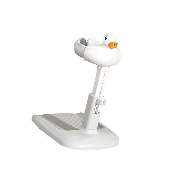 Lovely Duck Bathing Station Adjustable Height Baby Bath Stand Nonslip Large Base Bath Helper for Safe Toddler Shower